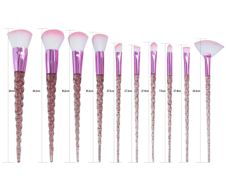 102g Weight Plastic Handgrip Makeup Brush Handle Type Makeup Brushes Makeup Tools Types 1 Set Quantity Fashion Rose Red Transparent Artificial Fiber Plastic Handgrip Makeup Brushes 1 Set