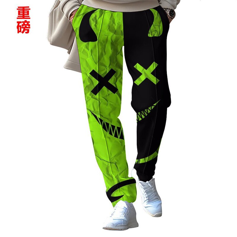 2024 Cross-Border Amazon New Technology Printing Sports Casual Halloween Daily Casual Outing Straight Trousers 2024 Cross-Border Amazon New Technology Printing Sports Casual Halloween Daily Casual Outing Straight Trousers