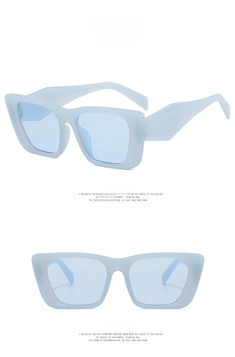 Grenzüberschreitende quadratische Sonnenbrille aus Europa und Amerika 2022 Neue Retro-P-Home-Sonnenbrille in Gelee-Farbe Net Red Sonnenbrille_voghion.com