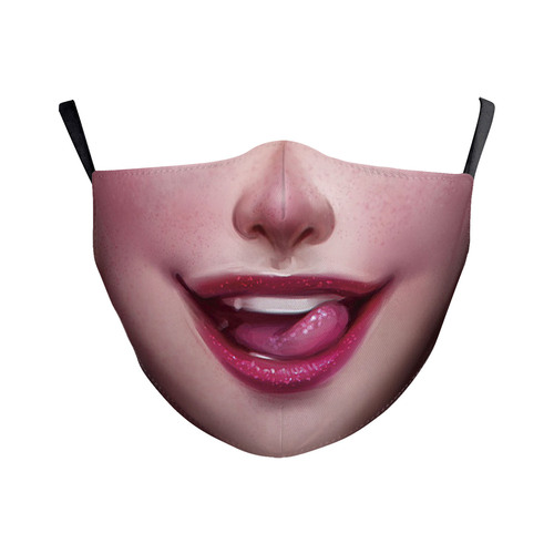 Outdoor Adult Anti-Insect Breathable Adjustable Washable Game Simulated Funny Face Print Lifestyle Women