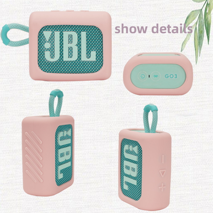 Bolsa de almacenamiento de altavoz aplicable GO3 caja de almacenamiento de silicona bolsa portátil JBL go3 funda protectora bolsa de almacenamiento de audio