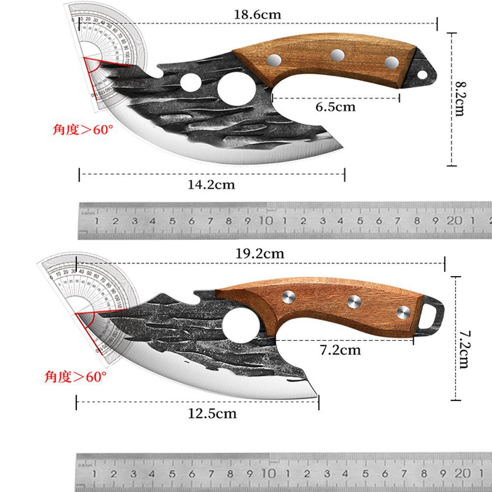 Cuchillo de cocina forjado pequeño cuchillo de cocina doméstico cuchillo de corte de cocina mini cuchillo al aire libre soporte de acero inoxidable