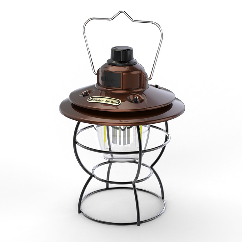 Transfronterizo LED retro camping luz al aire libre impermeable multifuncional iluminación camping Luz Portátil campamento iluminación linterna