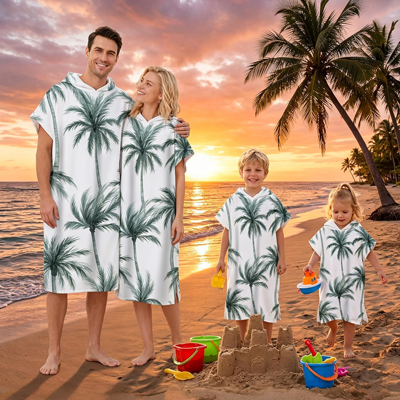 European and American Quick-Dry Hooded Poncho Beach Towel, Cross-Border Custom Printed Bathrobe, Beach Wear Towel European and American Quick-Dry Hooded Poncho Beach Towel, Cross-Border Custom Printed Bathrobe, Beach Wear Towel