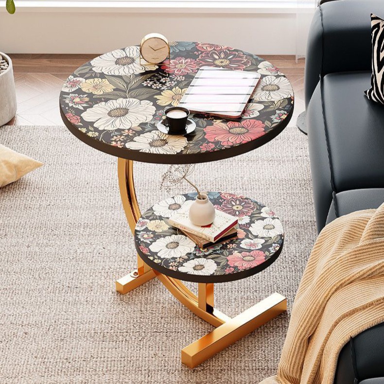 Mesa simple de cabecera de la cama sala de estar mesa de té estante de flores balcón estante de flores dormitorio al lado de la cama sofá