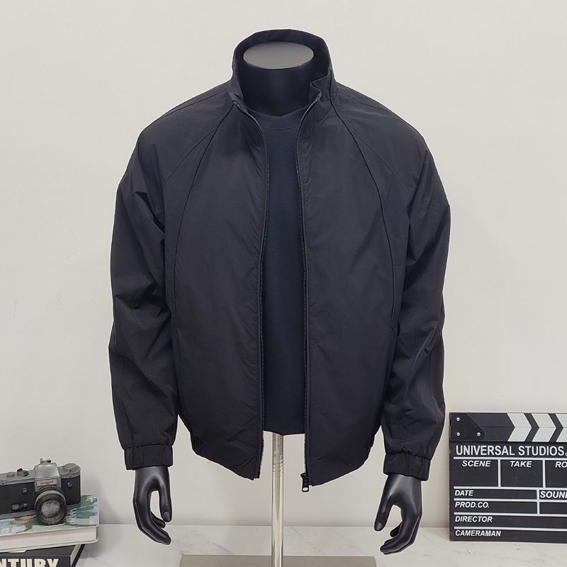 Stand Collar Jacket For Men American Style Casual Autumn Coat_voghion.com