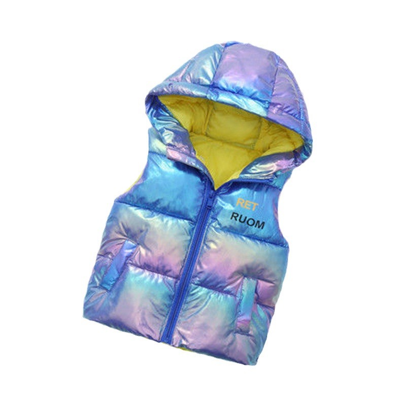 Niños abajo chaleco de algodón niños y niñas bebé medio y grandes niños otoño e invierno chaleco invierno desgaste exterior de los niños chaleco