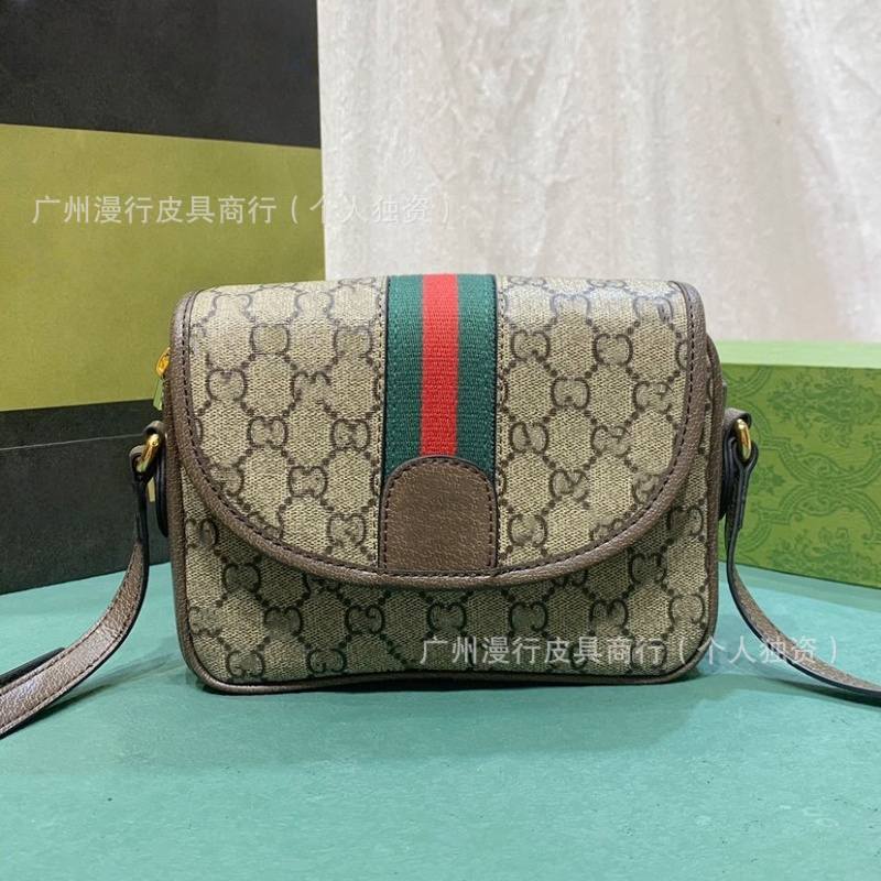 New Ophidia Genuine Leather Presbyopic Double g Logo Messenger Bag Canvas Leather Crossbody Bag Shoulder Women's Bag Cross-Border Goods New Ophidia Genuine Leather Presbyopic Double g Logo Messenger Bag Canvas Leather Crossbody Bag Shoulder Women's Bag Cross-Border Goods