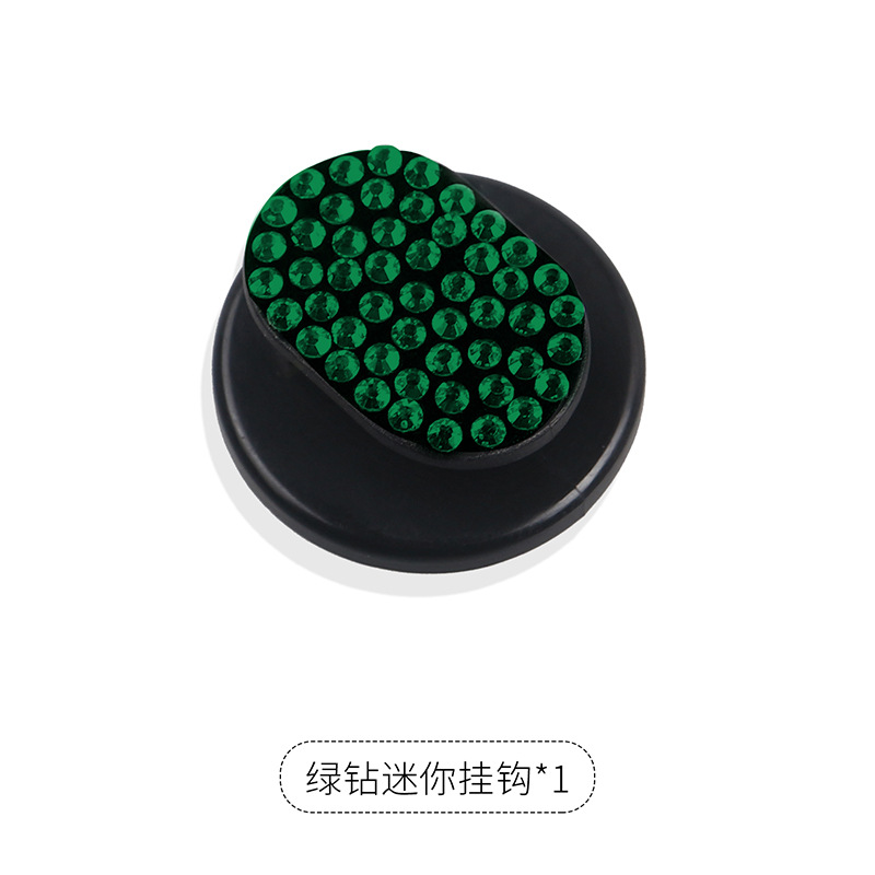 Gancho interior del coche pasta de primera fila creativa práctica Diamante incrustado lindo coche multifuncional asiento trasero pequeño gancho