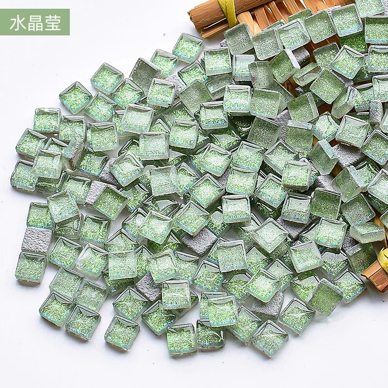 1cmキラキラガラスモザイクDIY子供手作り材料小粒水晶自己貼り付け|undefined