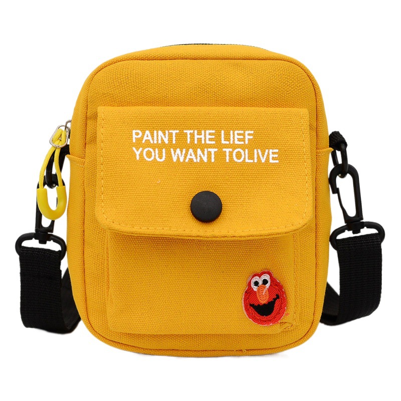 Korean Style ins Canvas Crossbody Bag Women's Bag New 2023 Internet Celebrity Student's Small Fresh Hand Shoulder Bag