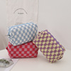 Brand knitted cosmetic bag, capacious storage system, pencil case, South Korea