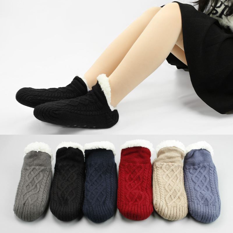 New winter floor socks adult women's socks home confinement sleep socks snow dispensing non-slip slippers socks men