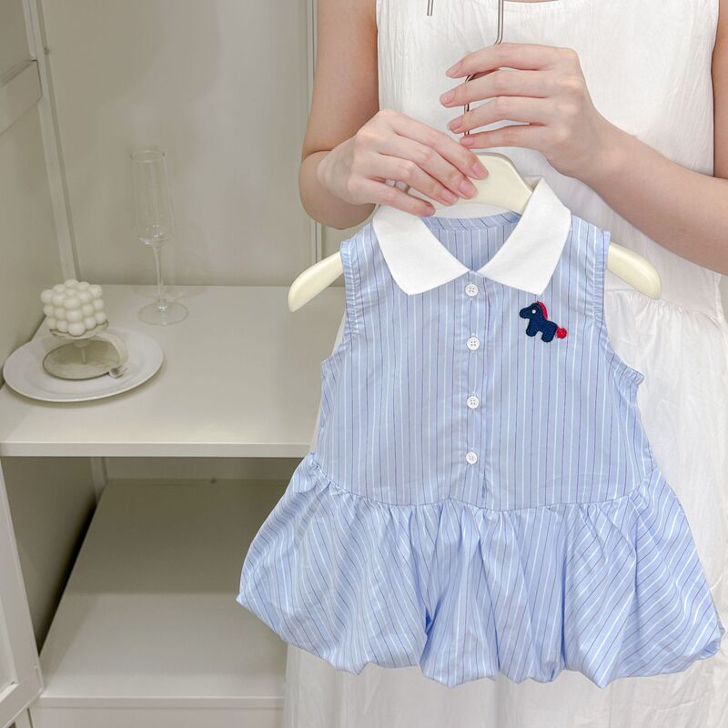 2026 College Style Dress for Girls Casual Polo Collar Pleated Skirt Princess Dress Tank Dress Wholesale 2026 College Style Dress for Girls Casual Polo Collar Pleated Skirt Princess Dress Tank Dress Wholesale
