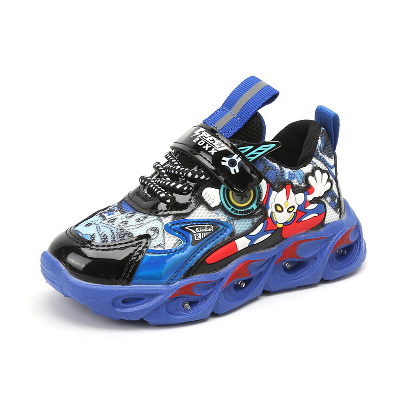 Tecknade barnsporter, små och medelstora kardborreband, lätta pojkskor, nya barnskor hösten 2022_voghion.com