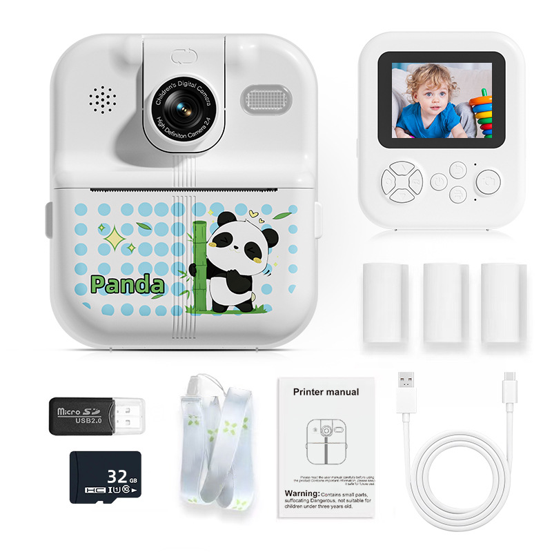 La nueva cámara para niños transfronteriza Polaroid puede tomar fotos e imprimir dibujos animados digital mini X2 HD fábrica de origen de cámara dual