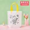 Linen bag non-woven cloth, Birthday gift, hand painting