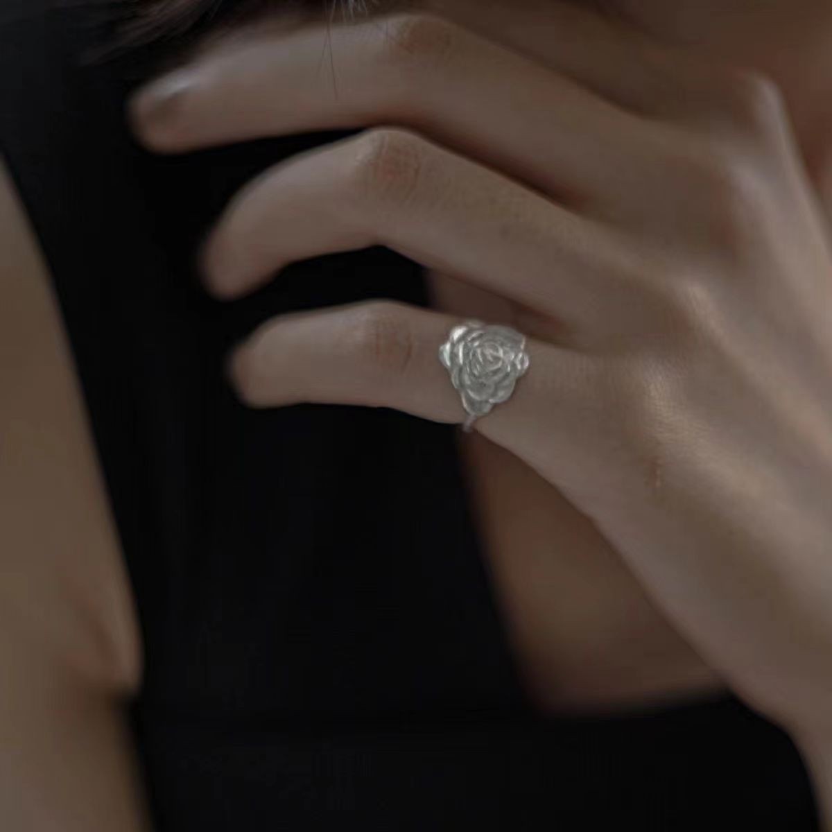 Minimalistischer Blütenring Für Damen Im Chinesischen Designstil_voghion.com