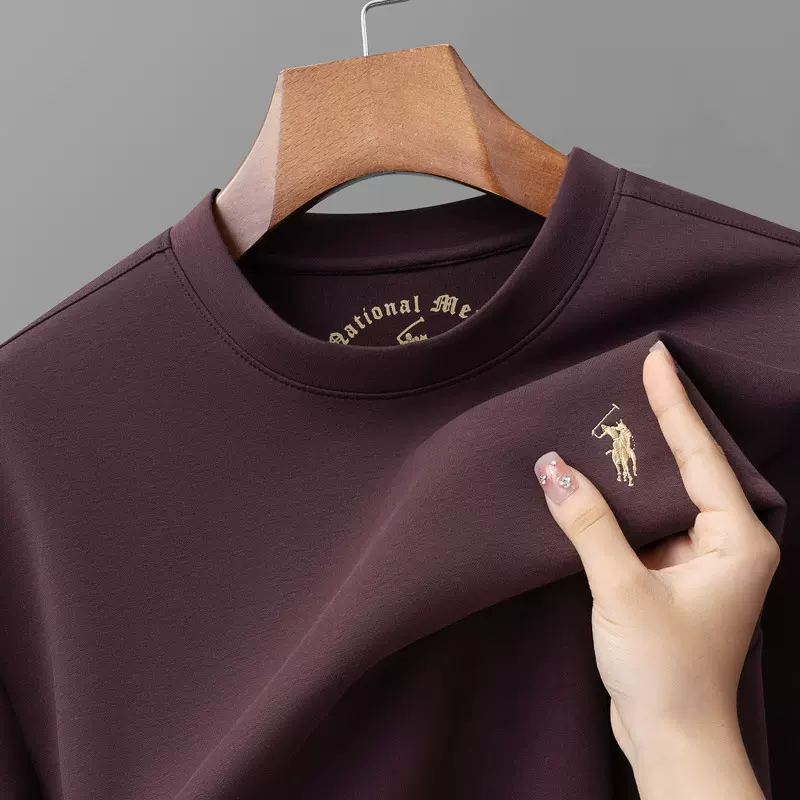 春秋圆领卫衣男士保罗商务休闲体恤秋季刺绣大马标套头情侣装卫衣