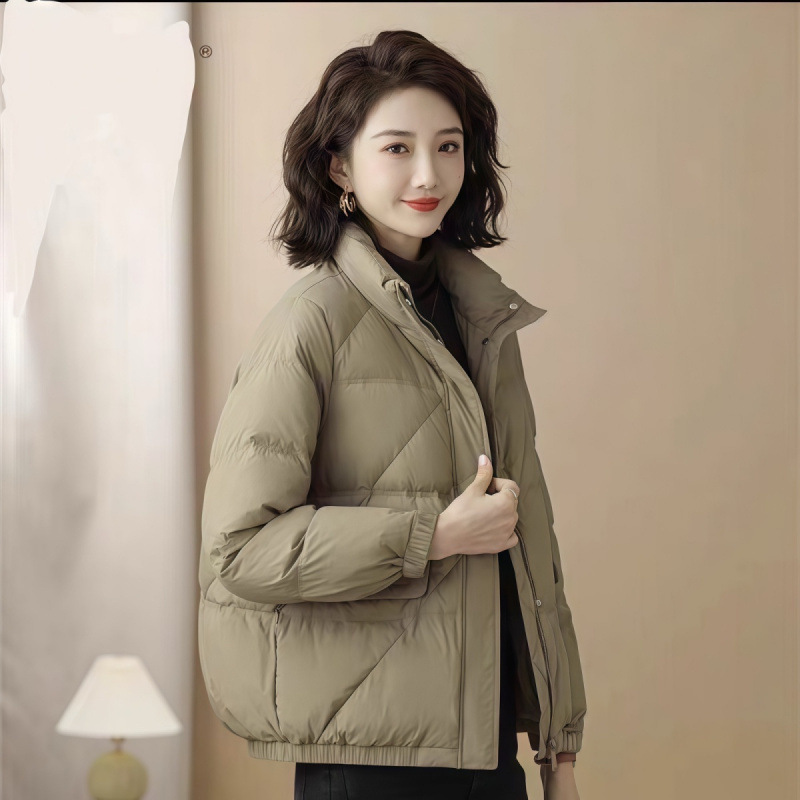 2025新款小個子羽絨棉服冬季短款棉衣時尚寬鬆外套保暖休閒棉襖女