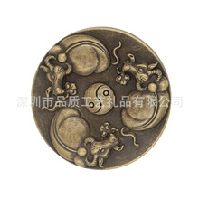 复古铜币定 制仿古五帝钱币铜钱景区代币制 作黄铜刀币钱币双面币