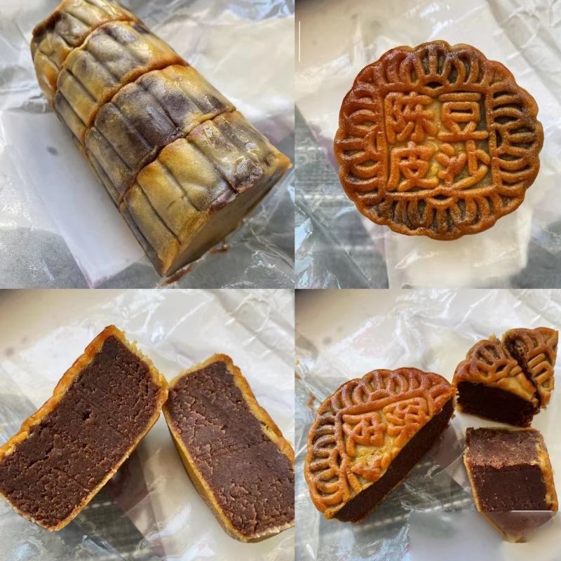 【无添加剂】新会陈皮豆沙月饼正宗纯手工筒装柴火黑豆沙现做包邮|undefined
