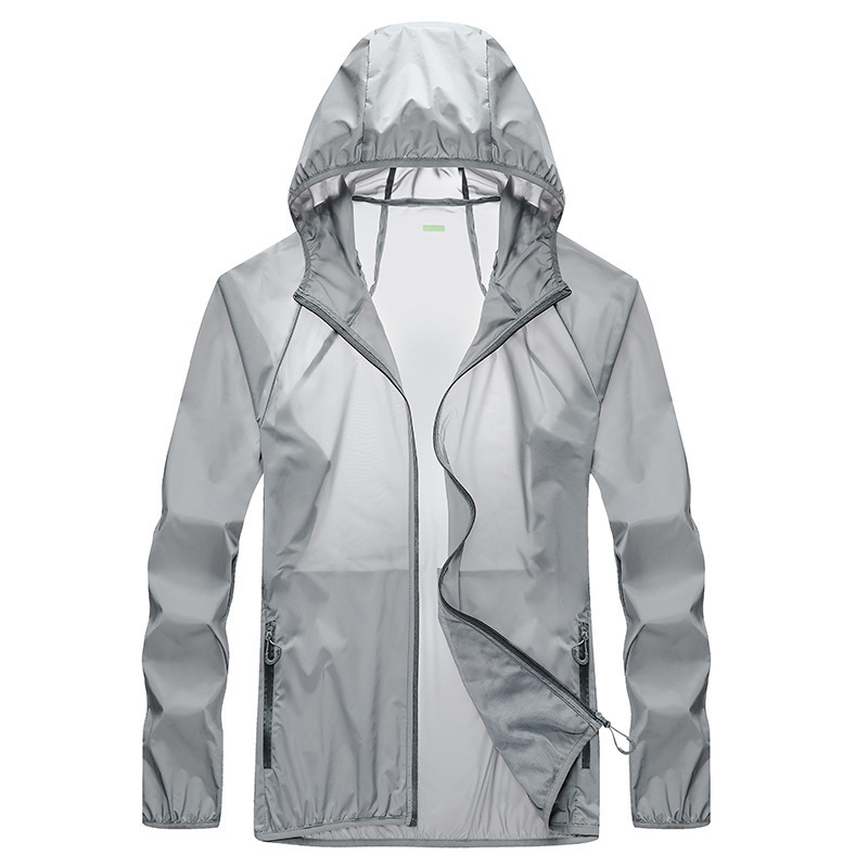 Chaqueta Cortavientos de Protección Solar de Nylon con Protección UV para Pesca y Aire Libre