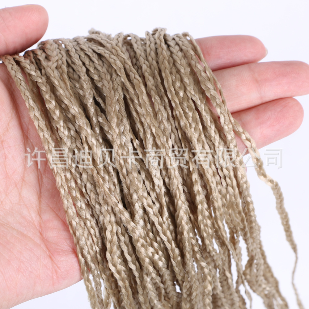 Europa y los Estados Unidos transfronterizos delgados trenzas de tres hebras zizi recto zizi rollo trenzas crochet caja trenzas ganchillo peluca