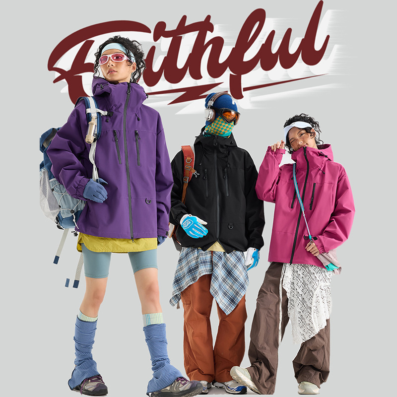 2025 New Style Women's Outdoor Mountaineering and Xizang Travel Single-Charge Windproof and Waterproof Jacket with Printable Logo 2025 New Style Women's Outdoor Mountaineering and Xizang Travel Single-Charge Windproof and Waterproof Jacket with Printable Logo