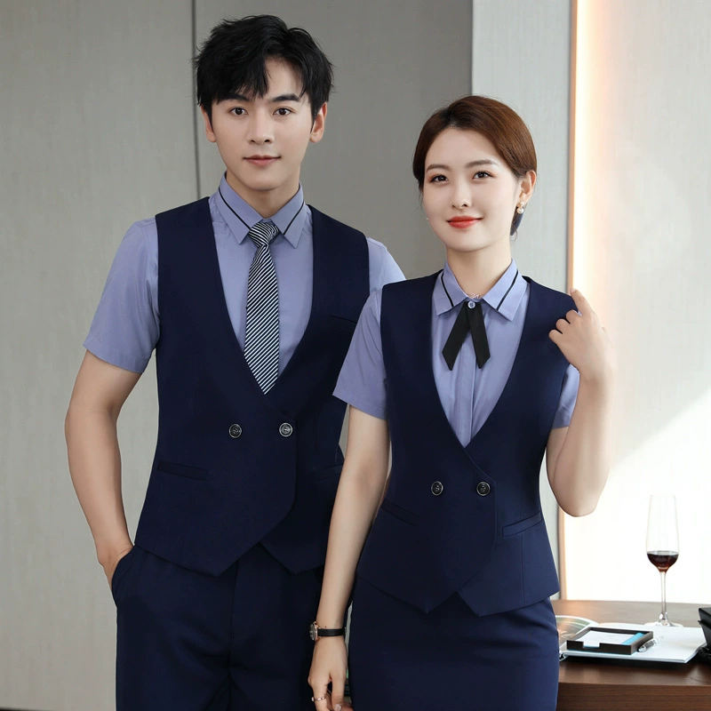 Мужские и женские профессиональные наборы рубашек в жилете