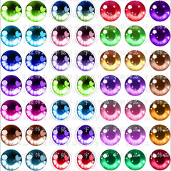 跨境仿真動物玩偶萌妹眼睛diy手工眼珠平底玻璃diy配件批發