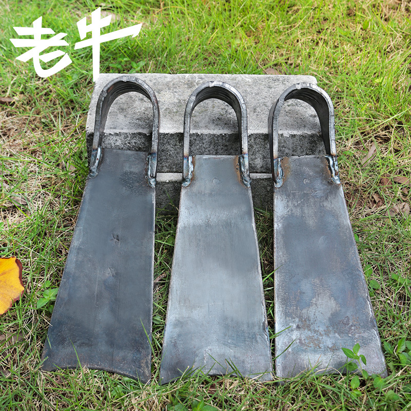 全钢锻打小宽口锄头 农用户外除草种菜园艺工具长柄轻巧松土锄头