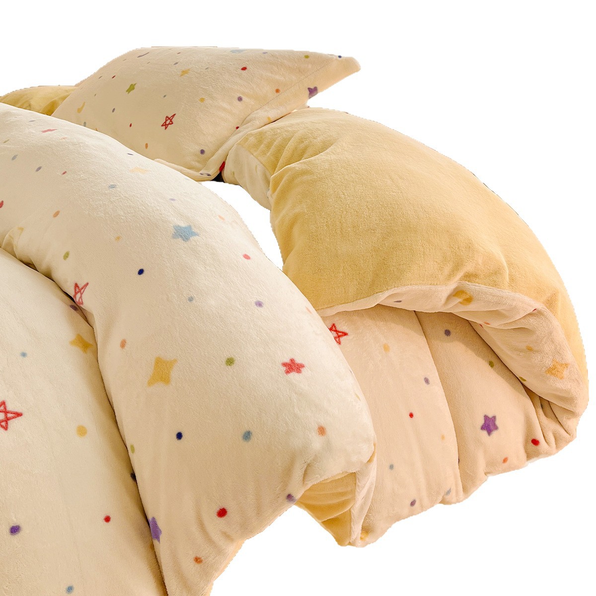 Otoño y invierno leche edredón cubierta de una sola pieza de coral doble edredón grueso dormitorio de estudiantes individuales 200x230