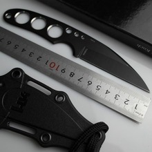 刀具户外野外生存蝴蝶HK小直刀水果小刀一体龙骨绑腿刀潜水野营刀