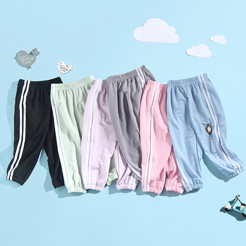 Summer children's anti-mosquito pants, thin boys' sports leggings, Korean style children's clothing bloomers, casual trousers for small and medium-sized children