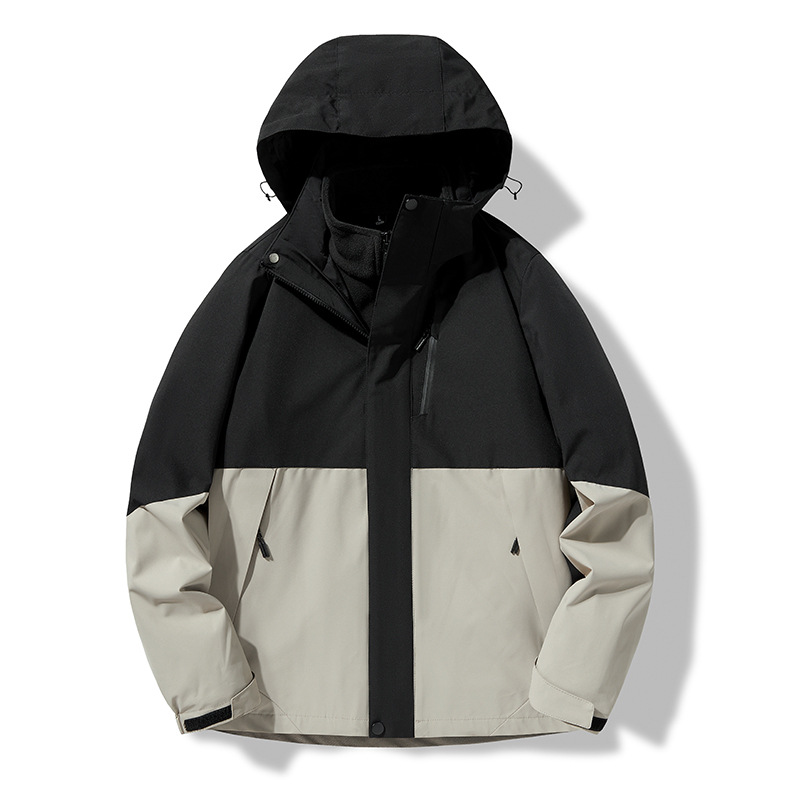 Jacket, Outdoor Mountaineering Suit, Three-In-One 0.05kg Piece Jacket, Removable Liner Jacket, Work Group Suit Wholesale