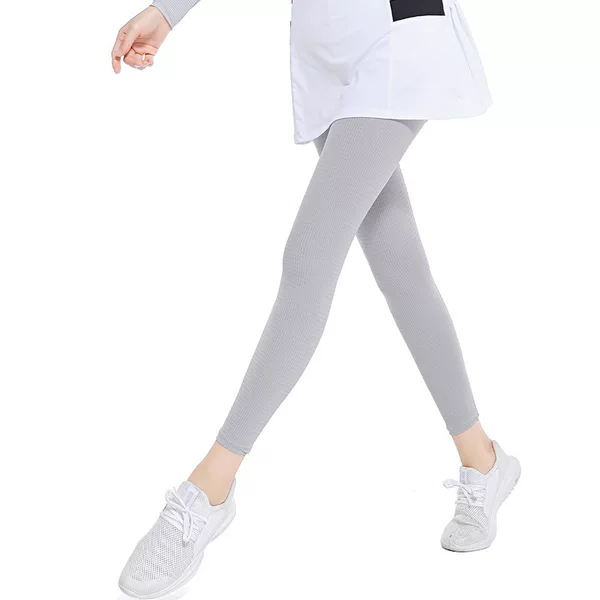 Cross-border Ice Silk riding leg cover breathable hole non-slip leg cover men and women leggings outdoor sports running leg cover