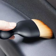 Car air vent cleaning brush, interior cleaning tool, soft bristle short handle gap sweeper, dust removal brush