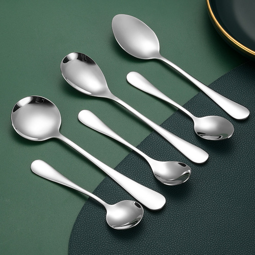 Hotel Restaurant 304 Stainless Steel Tea Spoon Stirring Coffee Spoon Household 1010 Stainless Steel Dining Spoon Pointed Tip Spoon