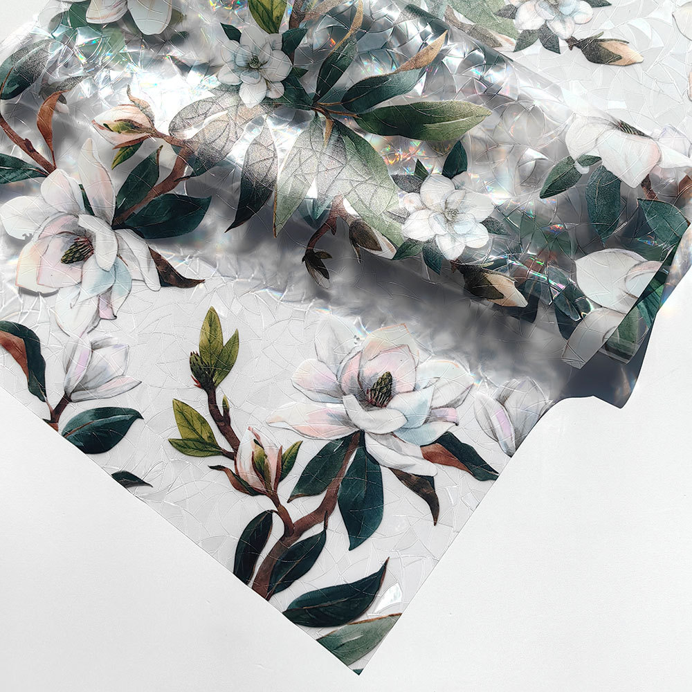 140g Weight Glass paster Home Textiles & Decor Type PVC Material Leaf Pattern Casual, Pastoral Style Casual Pastoral Leaf PVC Glass Paster Wall Art 59