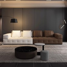 意式极简科技布方块组合沙发 北欧轻奢设计师乳胶客厅小户型沙发