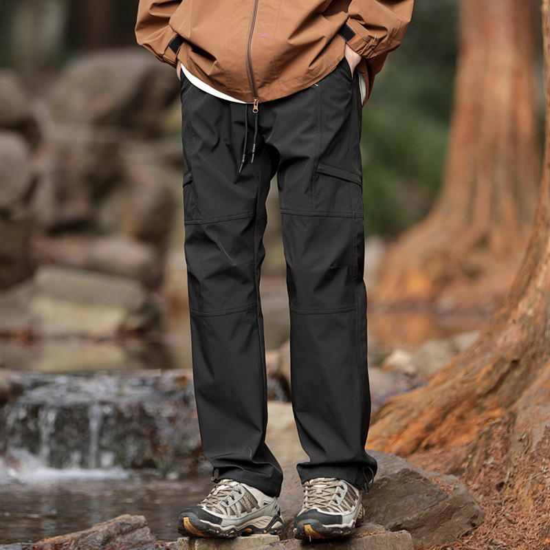 2025 Water-repellent Pants Loose Casual Straight Pants fleece-lined High Street Fashion Brand high quality Function Pants for Men