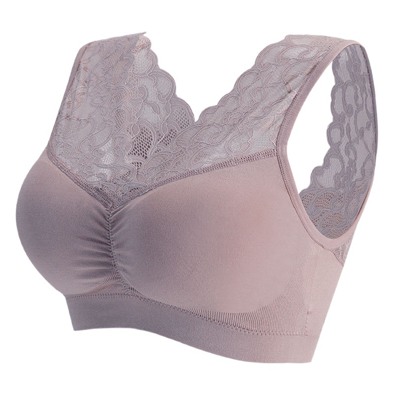 Sin costuras Fengzhixin chaleco envuelto en el pecho belleza espalda encaje más tamaño sin anillo de acero con almohadilla en el pecho anti-exposición tubo chaleco superior para las mujeres