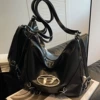 Black backpack one shoulder