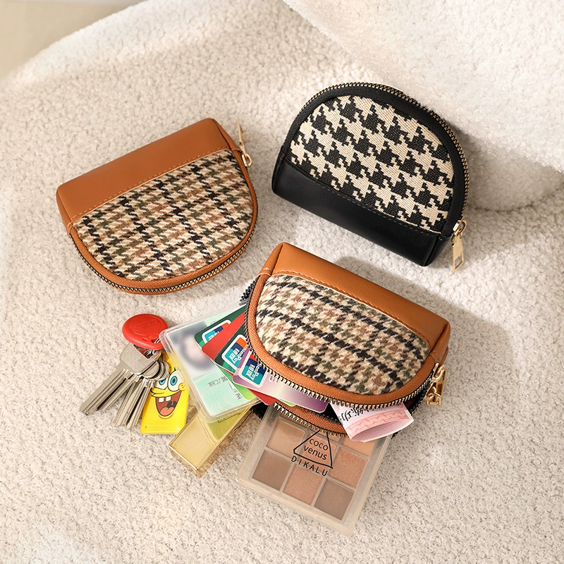  Cloth, wallet, shoulder bag, short key bag with zipper, card holder, coins, European style
