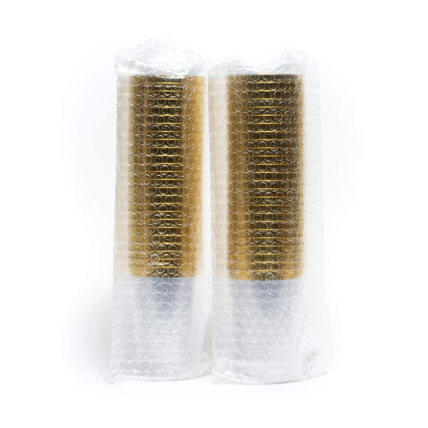 14oz borde dorado taza transparente Doble Oro borde desechable cara taza de plástico cocina drinkware