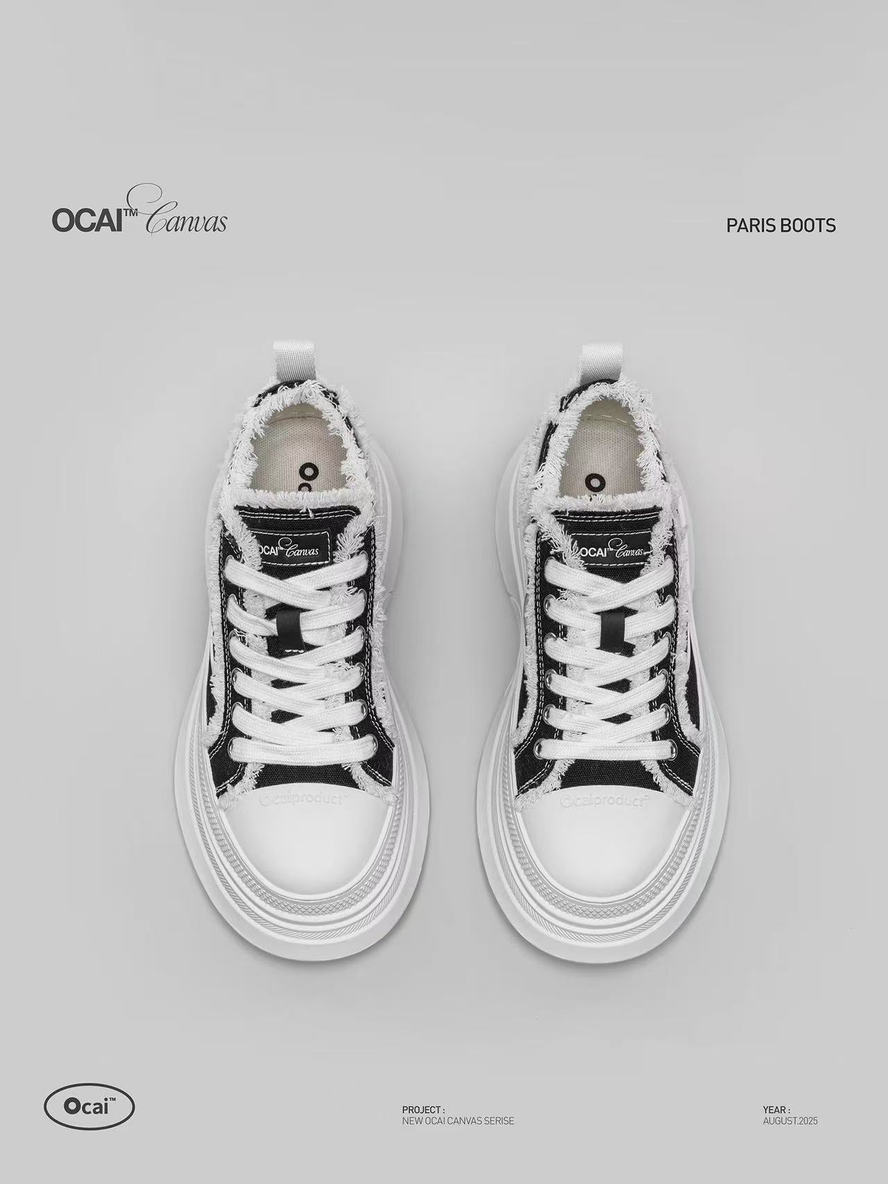 Women's Grey Platform Canvas Shoes Retro Casual High Top Trainers_voghion.com