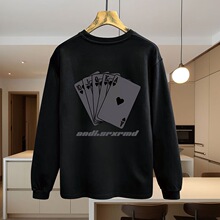 春秋冬季男士中青年圆领修身青春流行百搭卫衣长袖棉T恤潮男上衣