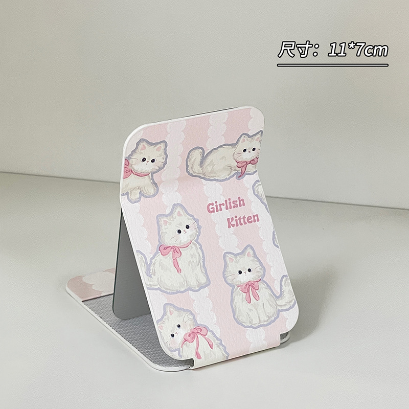 Spot nuevo espejo de maquillaje de escritorio portátil y simple espejo de tocador plegable portátil para mujer espejo de dormitorio para estudiantes en casa