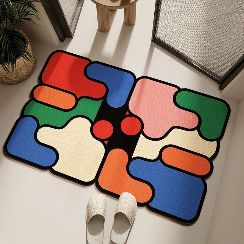 Simple Puzzle Bathroom Diatom Mud Floor Mat Bathroom Door Mat Water Absorbent Quick-drying Household Easy-care Floor Mat